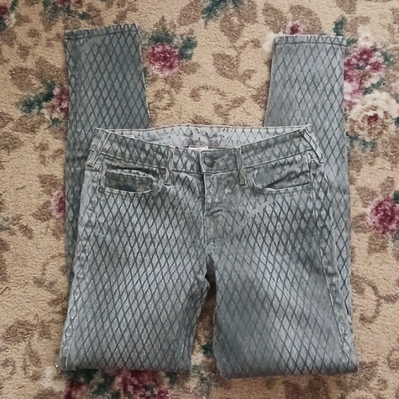 True Religion Halle jeans skinny leg jegging mid rise snakeskin animal gray 27 - Picture 2 of 9